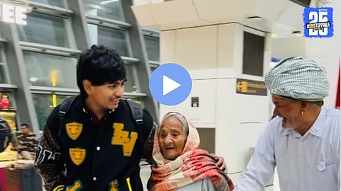 A heartwarming moment as a grandson takes his grandparents on their first-ever flight to Dubai, capturing joy, love, and lifelong dreams coming true.