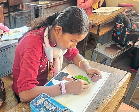 विद्यामंदीरमध्ये चित्रकला स्पर्धेला विद्यार्थ्यांचा उत्स्फूर्त प्रतिसाद