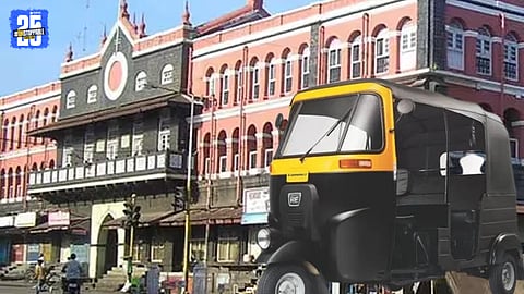 Auto rickshaw drivers protest over limited approval of rickshaw stands in Kolhapur.