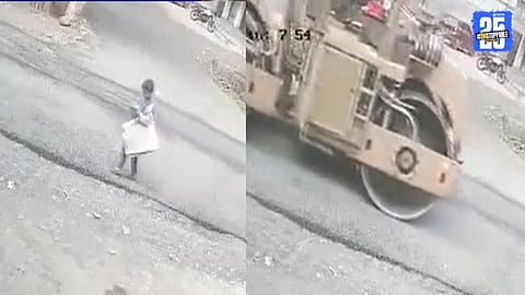 Pune Accident Road Roller Crushes Minor