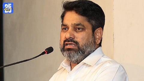 MLA Satej Patil addressing media on ZP accepted members issue.