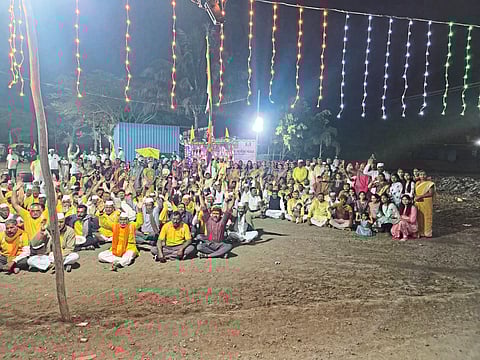 श्री खंडेराय पायी दिंडी
ध्वज रथाचे राजुरीत स्वागत