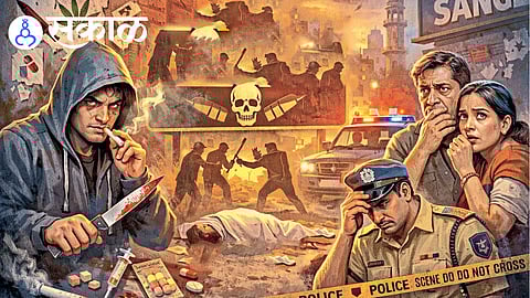 Police investigation underway after consecutive murder incidents linked to drug abuse in Sangli city.