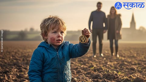 A rare 400-year-old Tudor-era gold religious pendant discovered in a field in Essex, England, believed to date back to the reign of King Henry VIII.