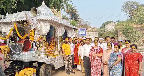 बाळूमामाच्या पालखीचे
सासवड येथे स्वागत