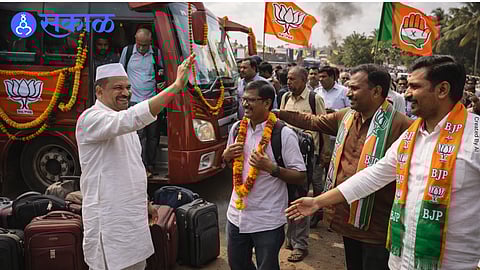 Political workers coordinating transport and logistics for migrant voters