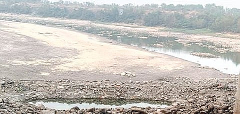 मंगळवेढ्यात नदीपात्र कोरडे ठणठणीत पाण्यासाठी नागरिक व शेतकर्यांचा आक्रोश