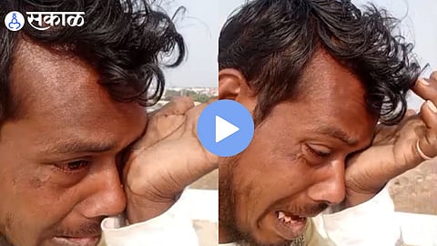 Police personnel inspect the site near Bhosari vegetable market in Pimpri Chinchwad where a youth died by suicide during a Facebook Live session.