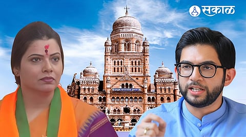 Aditya Thackeray addressing media while criticizing the Mumbai Mayor and questioning BJP over the Bangladeshi infiltrators issue in Mumbai.