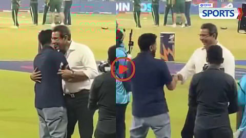Rohit Sharma meets Wasim Akram