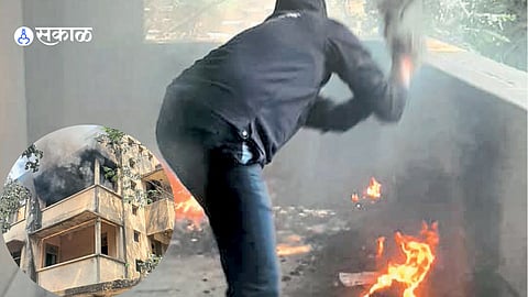 Firefighters douse flames