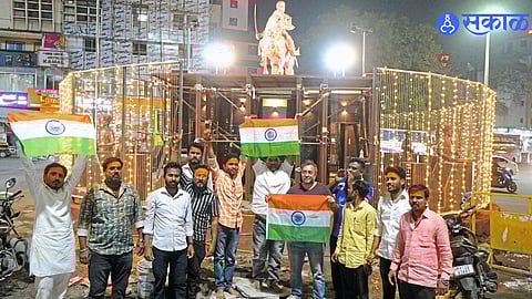Tricolour Waves High as Solapur Rejoices India’s Big Win Over Pakistan