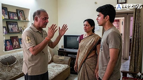Police personnel and forensic team investigating the crime scene in Kanpur after an ex-serviceman allegedly shot his wife and son before dying by suicide on a railway track.