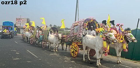 पारंपरिकता जपत तरुणाईची
मांदारने-जेजुरी बैलगाडी वारी