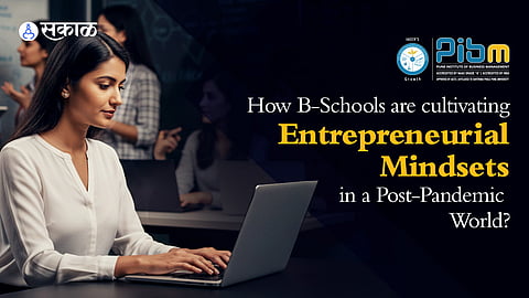 Management students collaborating on startup ideas