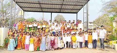 मळवंडी ढोरे येथील जिल्हा परिषद शाळेत शिवजयंती उत्साहात