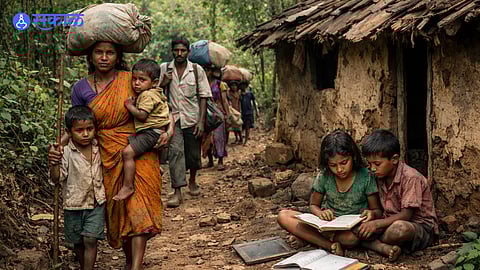 Katkari families migrating for seasonal work