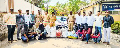 वाई:-डी.पी.चोरी प्रकरणी सहा जणांना अटक. १७ लाखांचा मुद्देमाल हस्तगत. वाई गुन्हे प्रकटीकरण विभागाची कारवाई