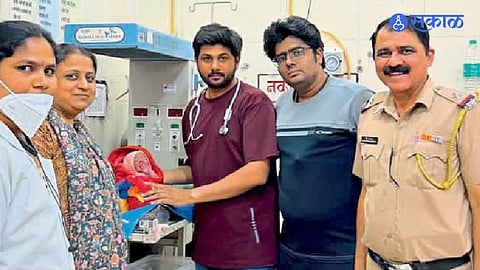 Abandoned newborn baby