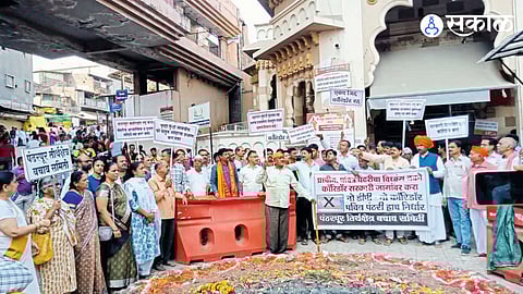 Pandharpur News: कॉरिडॉरविरोधात पंढरपुरात कडकडीत बंद; तहसील कार्यालयावर भव्य मोर्चा, ‘जुलमी कॉरिडॉर रद्द करा’च्या घोषणा!