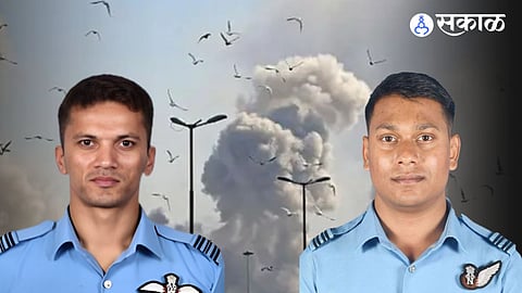 Wreckage of an Indian Air Force Sukhoi Su-30MKI fighter jet seen after it crashed in the hilly region of Karbi Anglong district in Assam during a training mission, killing two pilots.