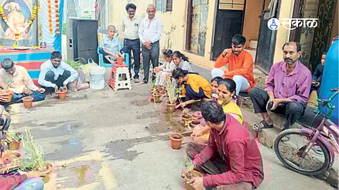 Blind students plant medicinal trees i