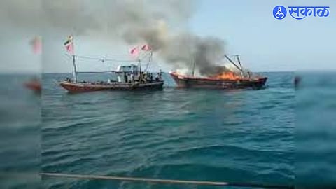 Major Blaze on Fishing Vessel in Deep Sea Leaves Sailor Injured