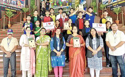 रहाटणी एसएनबीपीमध्ये
पक्षी संवर्धनाची जनजागृती