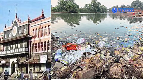 Polluted water from city drains