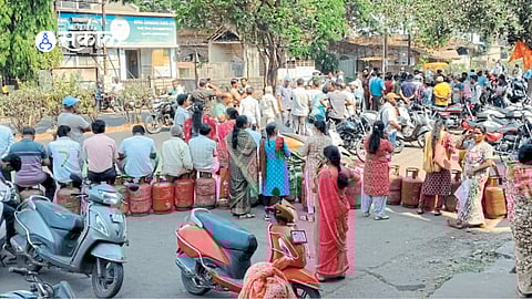 LPG Shortage protest