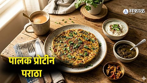 Palak Protein Paratha Recipe