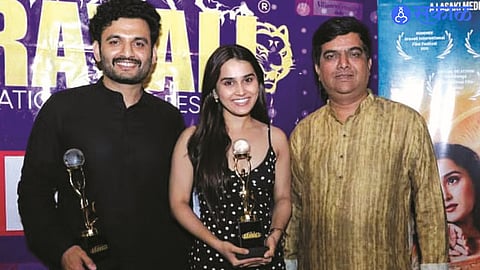 Abhijit Nalawade receives Best Actor recognition at Aravalli International Film Festival in Delhi.