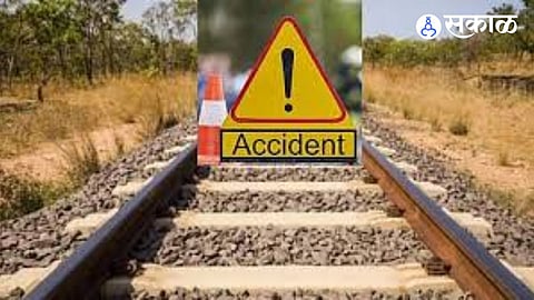 Railway track where an unidentified youth lost his life in a tragic accident on the Nagpur route.