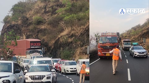 ST Bus Breakdown in Khambatki Ghat Sparks Massive Weekend Traffic Jam on Pune–Satara Highway