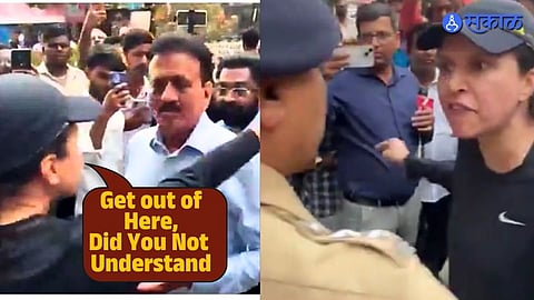 Woman Confronts Minister Mahajan Amid Mumbai Traffic Chaos