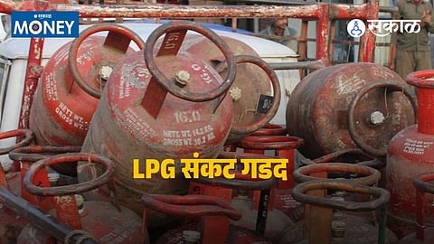 LPG cylinders stacked amid supply concerns in India as Middle East tensions disrupt imports and delay new connections.