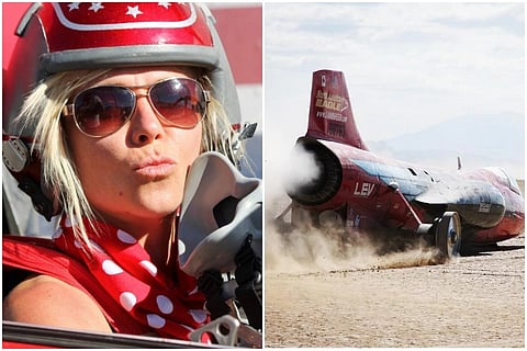 The Queen of speed is American jet car racer Jesse Combs