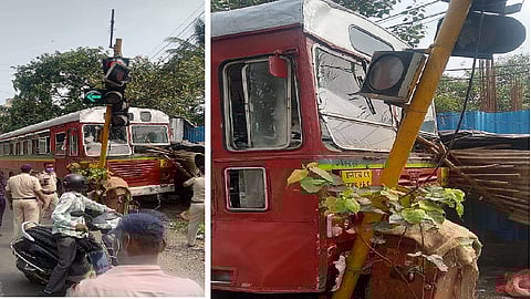 बेस्ट बस चालकाला हृदयविकाराचा झटका; बसची भाजी मंडईला धडक