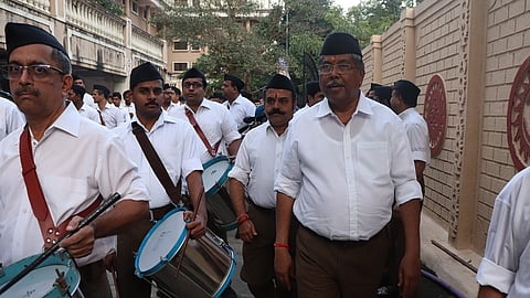Vidhan Sabha 2019 bjp leader chandrakant patil attends rss shastr pujan kothrud pune