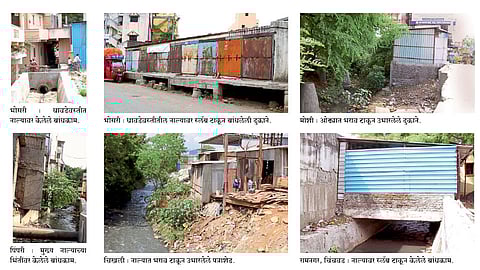 शहरातील नाल्यांना अतिक्रमणाचा विळखा