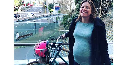 Minister for Women cycles to hospital to give birth