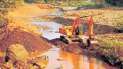 Excavation of Mud From Kajali River water Day special story