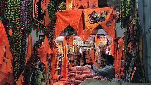 due to Maratha Kranti Morcha flag market Increased