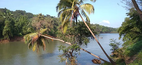 Land was eroded along the Terekhol river