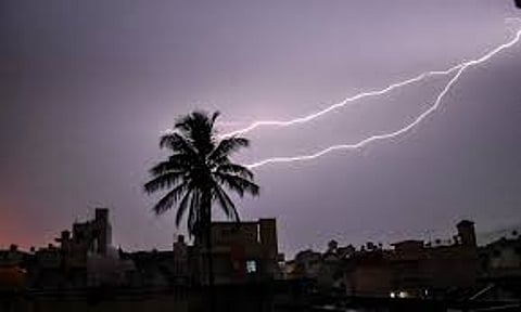 Lightning strikes