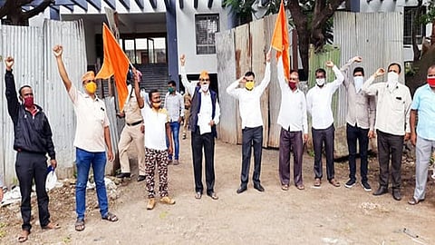 आरक्षणासाठी लवकर योग्य मार्ग काढा अन्यथा...; वाईत मराठा 'क्रांती' ची निदर्शने