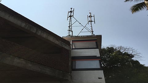 Mobile towers have been erected in tanks on several buildings in Laxminagar area of Yerawada 2.jpg