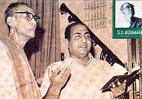 सचिनदेव बर्मन यांच्यासमवेत महंमद रफी.