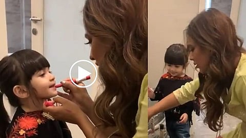 actress model nia sharma gave all her make up tools to child video viral on social media