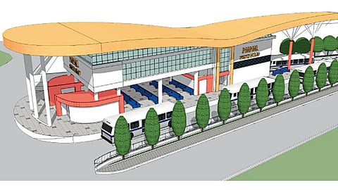 पिंपळे गुरव - उभारण्यात येणाऱ्या पीएमपी बसस्थानकाचे संकल्पचित्र.